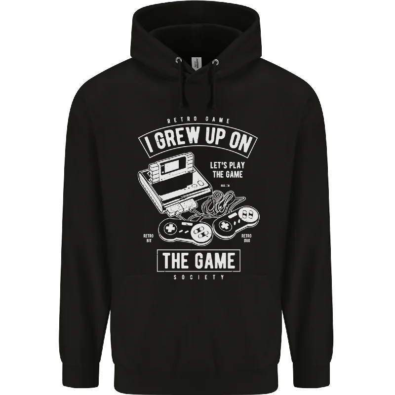 Savings Galore I Grew up on the Gamer Funny Gaming Mens 80% Cotton Hoodie