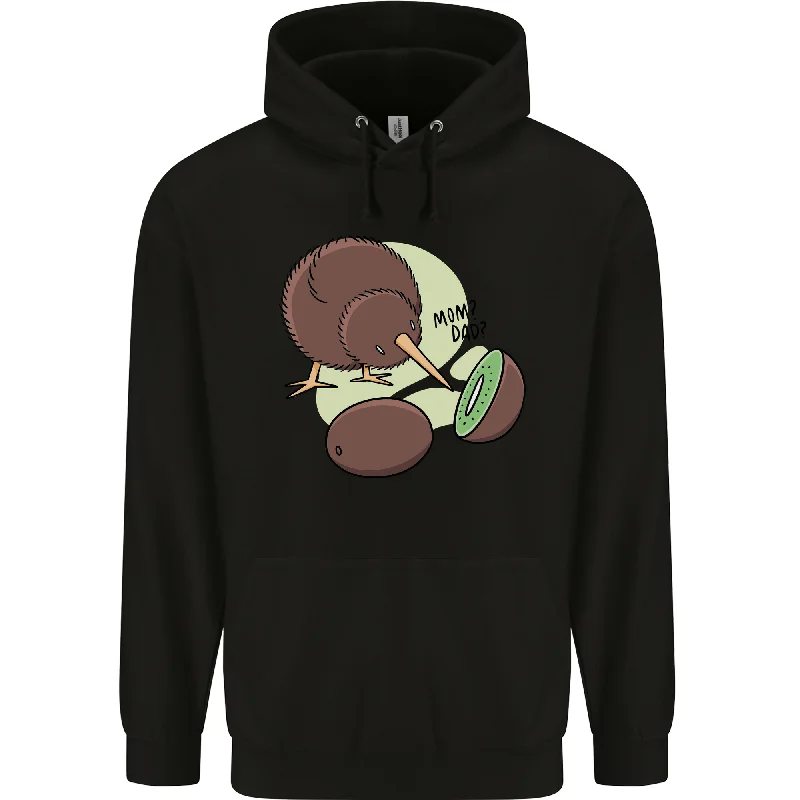 Act Now Funny Kiwi Fruit Bird Mom Dad Mens 80% Cotton Hoodie