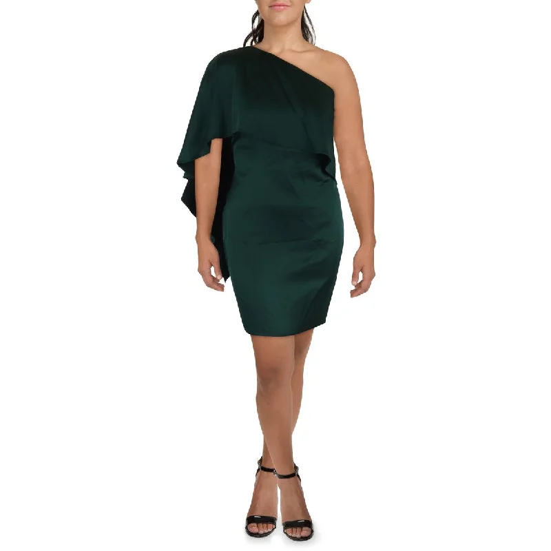 Savings Event Lauren Ralph Lauren Womens One Shoulder Above Knee Sheath Dress