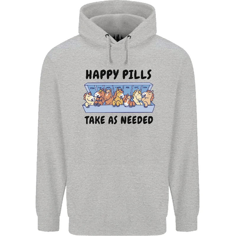 Deal Dash Horse Pills Funny Equestrian Mens 80% Cotton Hoodie