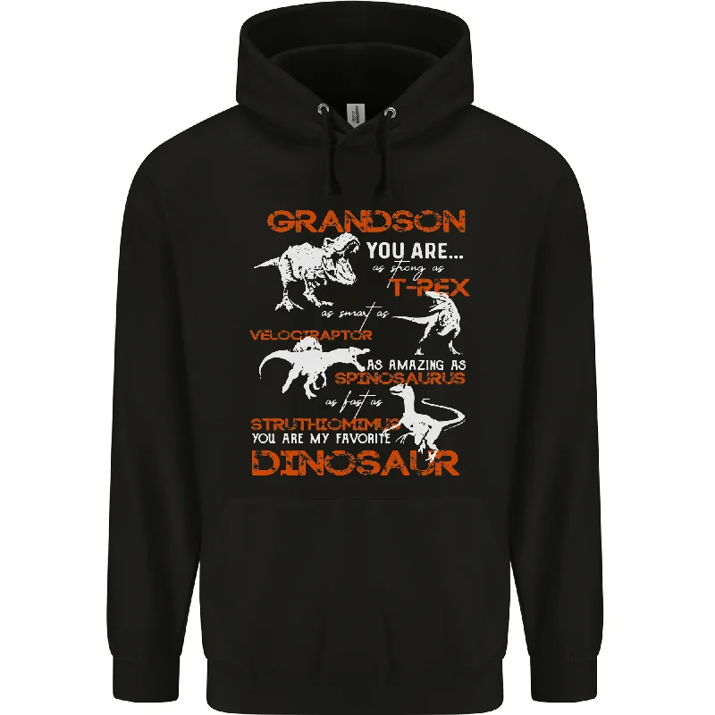 Year-End Clearance Grandson You Are My Favourite Dinosaur Mens 80% Cotton Hoodie