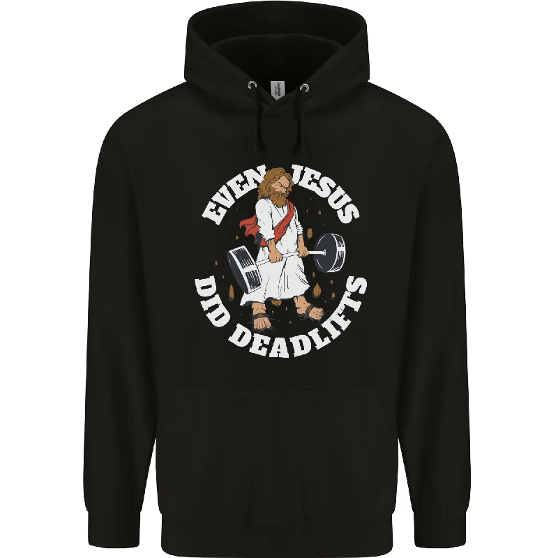 Great Deals Jesus Deadlift Funny Gym Bodybuilding Training Mens 80% Cotton Hoodie