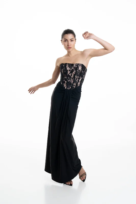 Price Reduction BLACK LACE CORSET DRESS