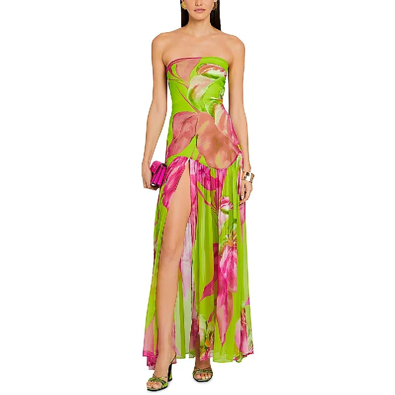 Bargain Bin Retrofete Womens Full Length Strapless Maxi Dress