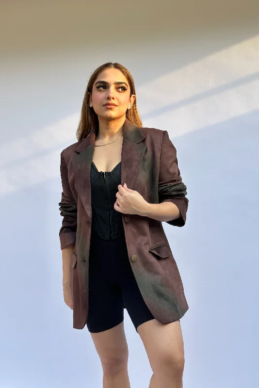 Special Discount Rust Grunge Oversized Blazer