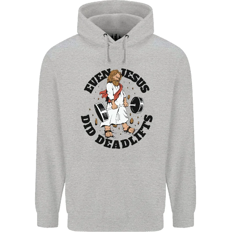 Huge Discounts Jesus Deadlift Funny Gym Training Bodybuilding Mens 80% Cotton Hoodie