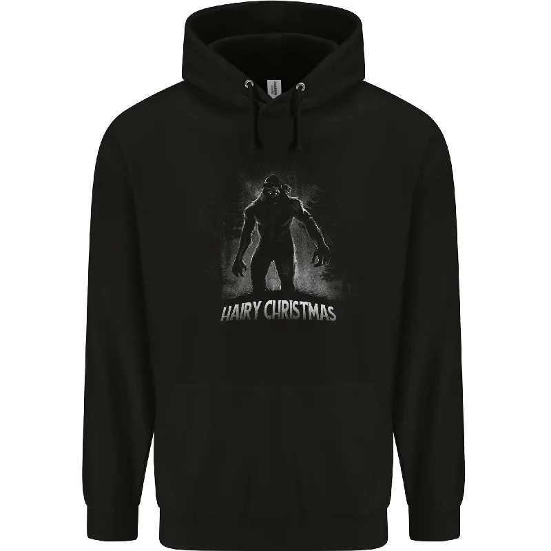 Act Now Hairy Christmas Bigfoot Yeti Xmas Mens 80% Cotton Hoodie