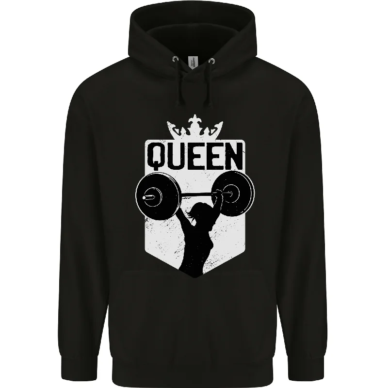 Steals and Deals Gym Queen Female Bodybuilding Training Mens 80% Cotton Hoodie