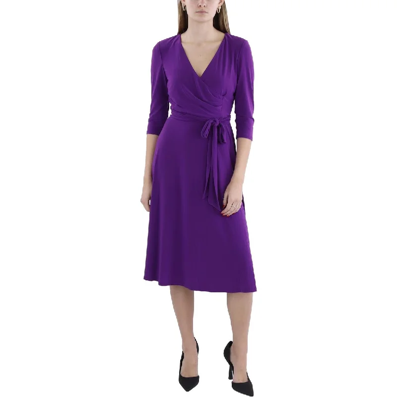 Limited Time Lauren Ralph Lauren Womens Surplice  Shift Dress