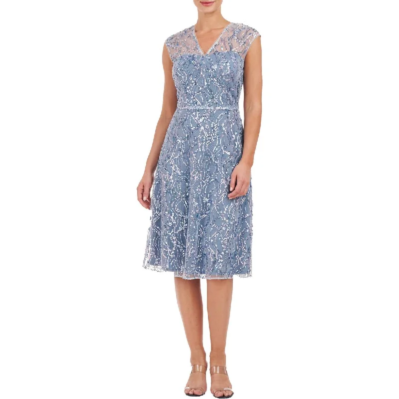 Stock Up and Save JS Collections Womens Sequin Illusion Cocktail And Party Dress