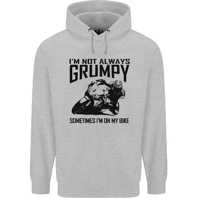 Bargain Prices Im Not Always Grumpy Motorbike Biker Funny Mens 80% Cotton Hoodie