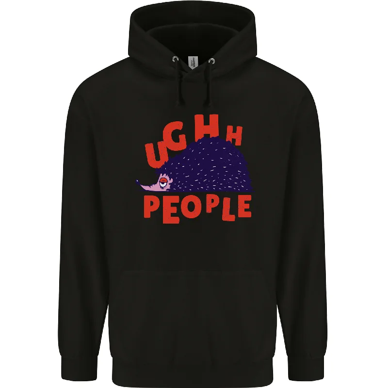 Clearance Sale Hedgehog Ughh People Funny Mens 80% Cotton Hoodie