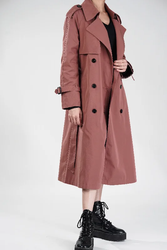 Super Deal Flamingo Long Trench Coat