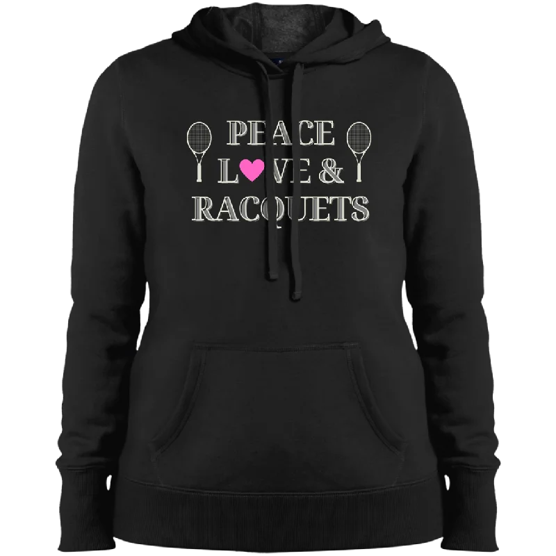 Steals and Deals Peace Love & Racquets Ladies' Hoodie