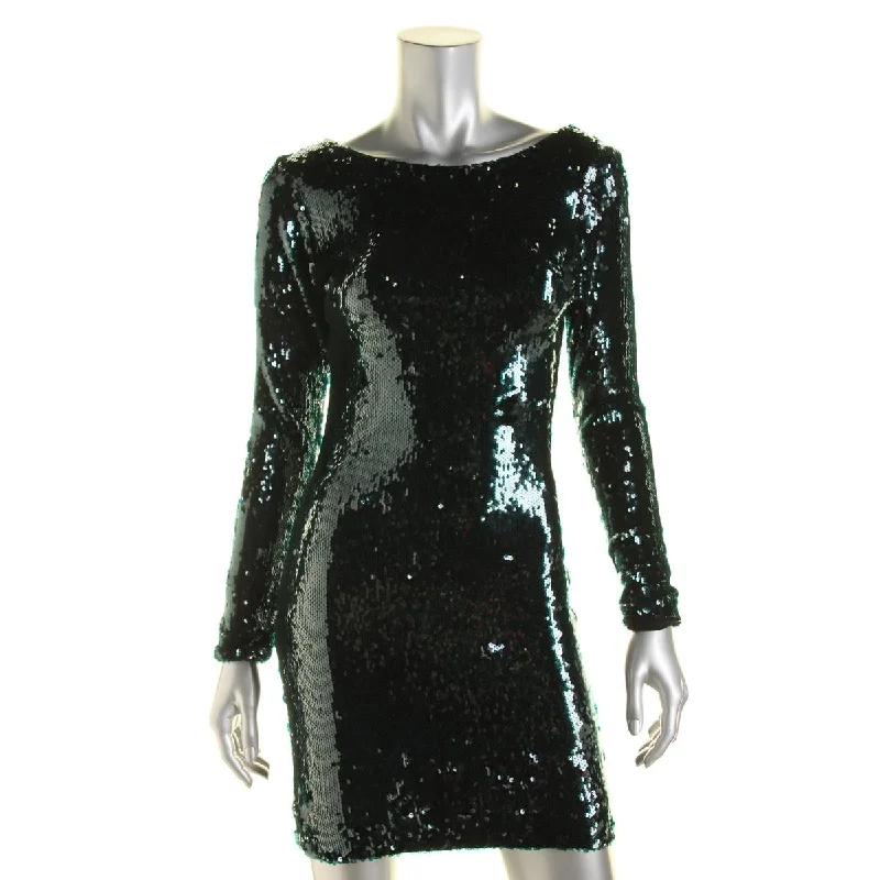 Huge Discounts Dress The Population Womens Sequined 3/4 Sleeves Cocktail Dress