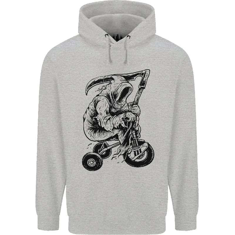 Instant Savings Grim Reaper Trike Bicycle Cycling Gothic Mens 80% Cotton Hoodie