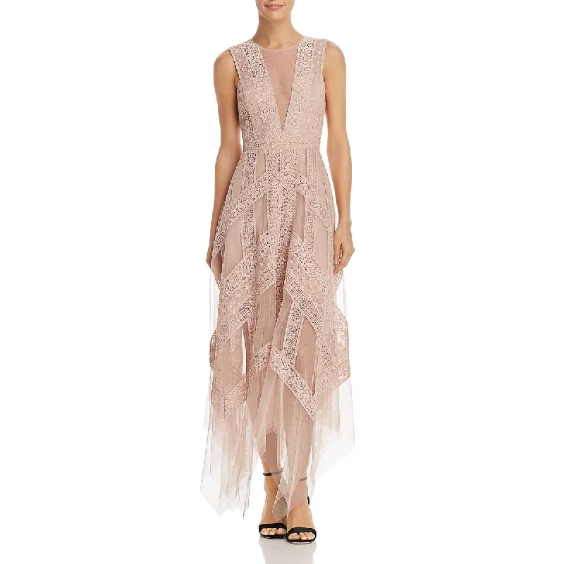 Friends and Family Sale BCBGMAXAZRIA Womens Andi Lace Illusion Cocktail Dress