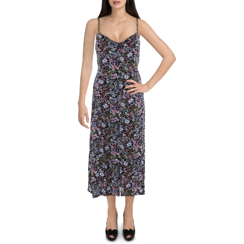Limited Time Lucky Brand Womens Floral Print Long Midi Dress