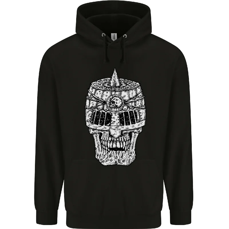 Steals and Deals Skull Helmet Medieval  Fantasy Knight Mens 80% Cotton Hoodie