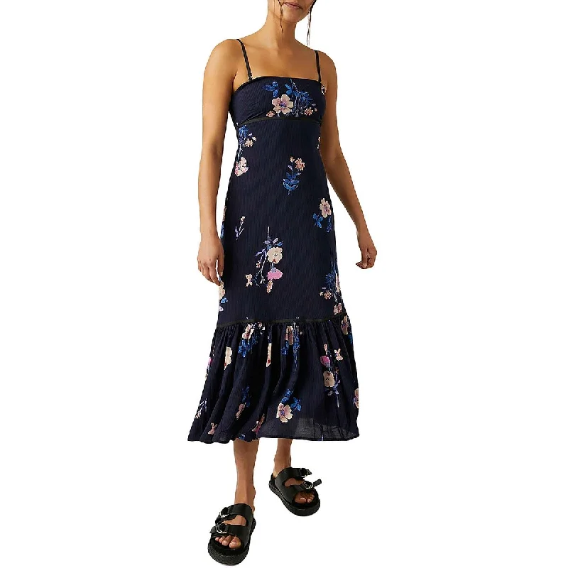Quick Sale Free People Womens Midi Peplum Midi Dress