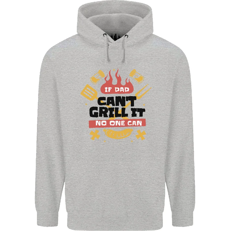 Unmissable Offer If Dad Cant Grill It No One Can Funny BBQ Mens 80% Cotton Hoodie