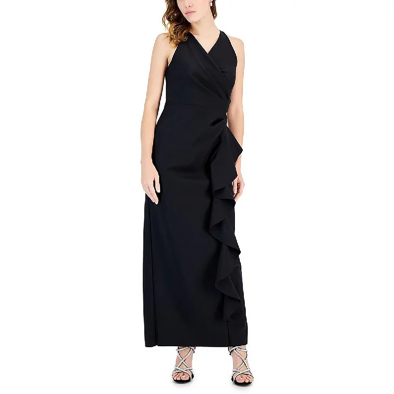 Stock Clearance Alex Evenings Womens Ruffled Surplice Neck Evening Dress