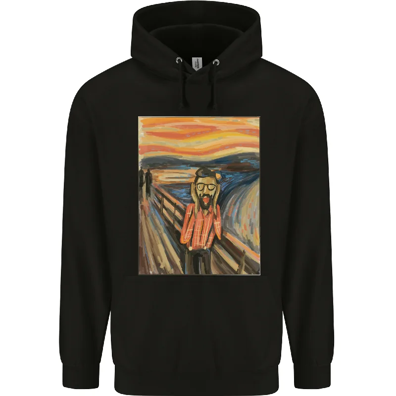 Special Buy Hipster Scream Painting Mens 80% Cotton Hoodie