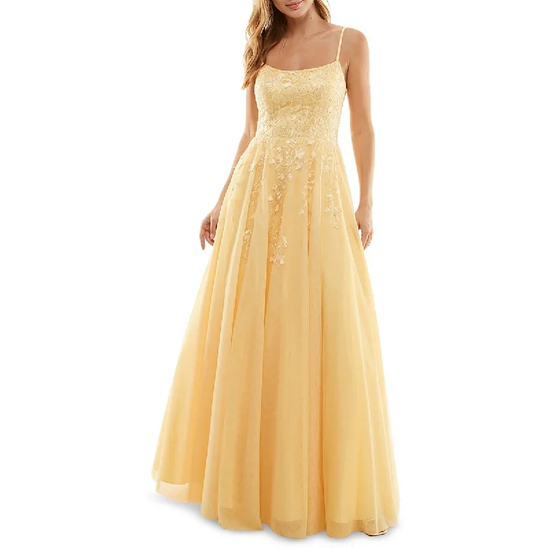 Blowout Sale TLC Say Yes To The Prom Womens Juniors Tulle Jeweled Evening Dress