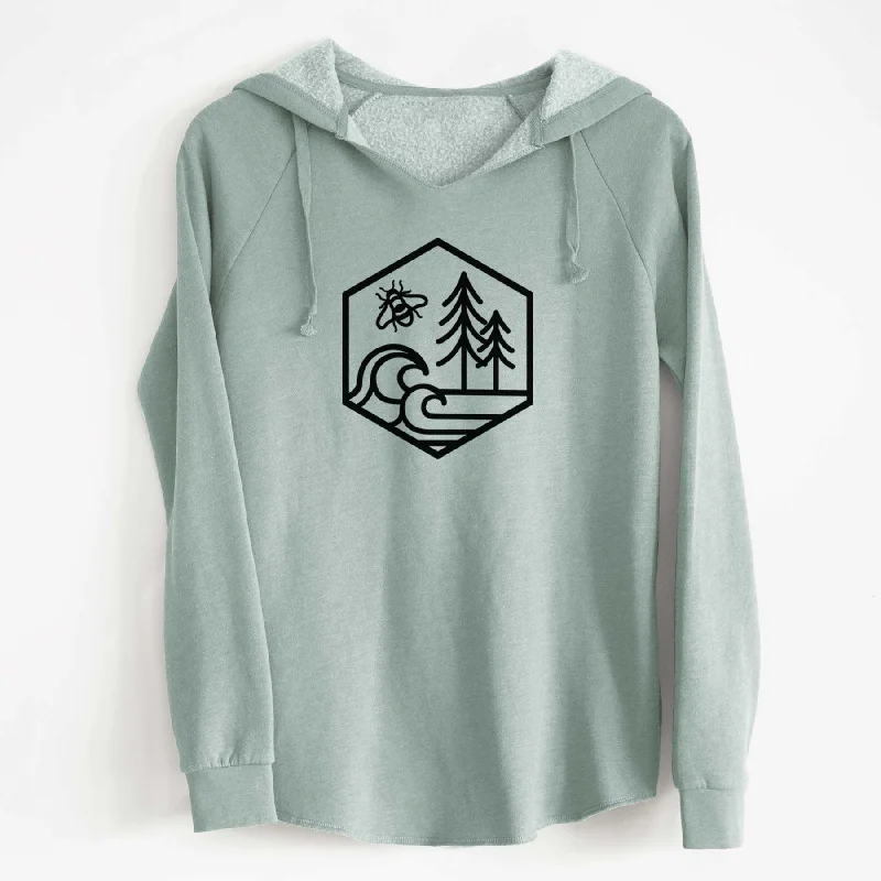 Exclusive Access Harmonious Hexagon - Bees, Seas, Trees - Cali Wave Hooded Sweatshirt Exclusive Access Harmonious Hexagon - Bees, Seas, Trees - Cali Wave Hooded Sweatshirt