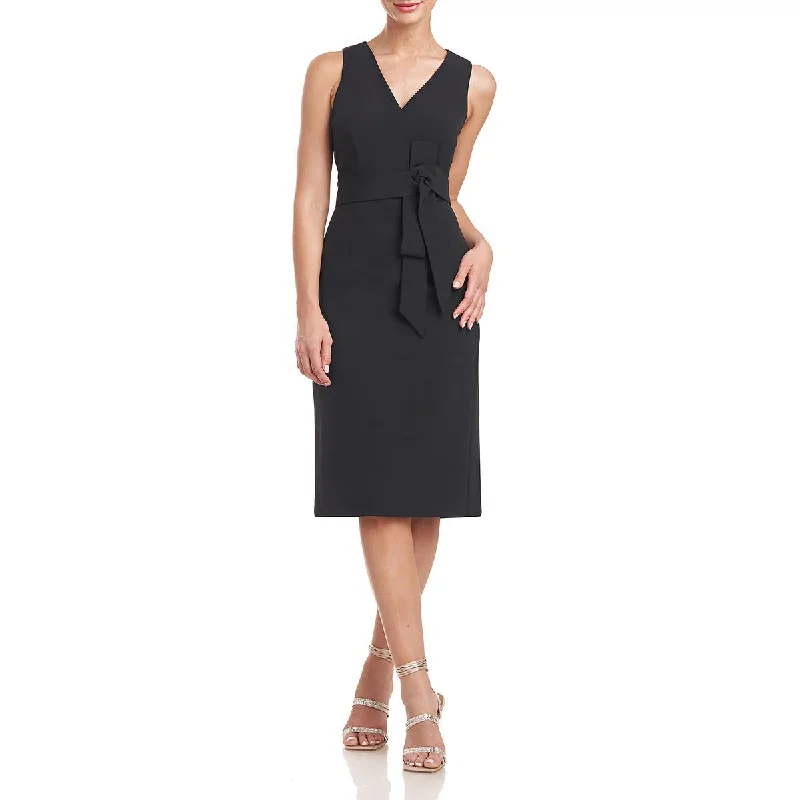 Friends and Family Sale JS Collections Womens Ella V-Neck Bow Cocktail And Party Dress Friends and Family Sale JS Collections Womens Ella V-Neck Bow Cocktail And Party Dress