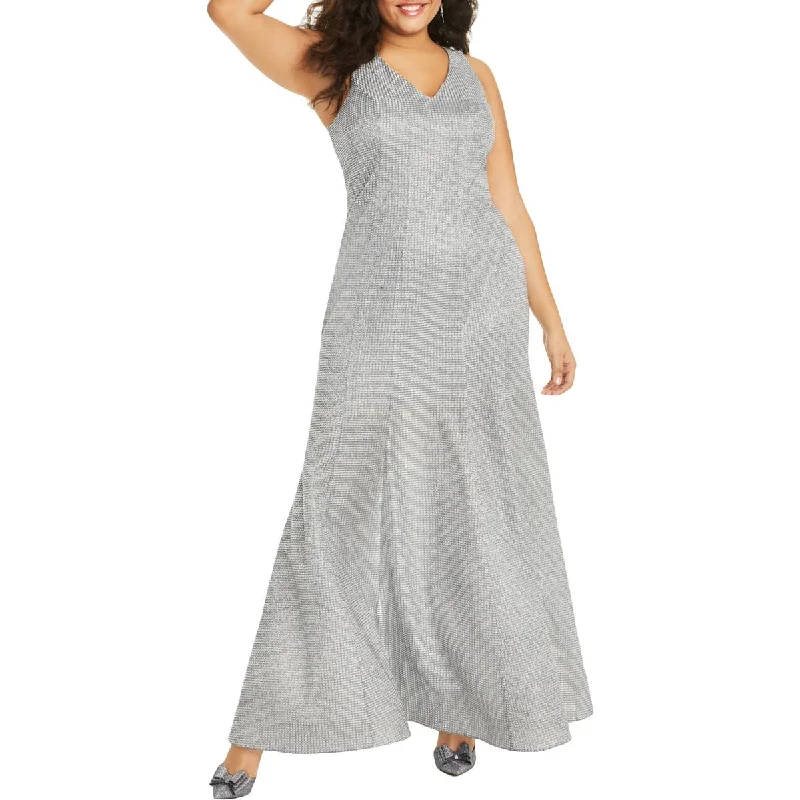 Sneak Peek Sale Sequin Hearts Womens Plus Glitter Sleeveless Party Dress