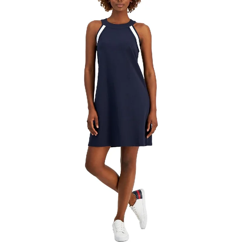 Online Specials Tommy Hilfiger Womens Contrast Trim Casual Shift Dress