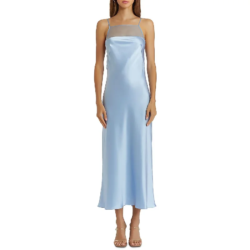 Savings Bonanza Amanda Uprichard Womens Silk Below Knee Midi Dress