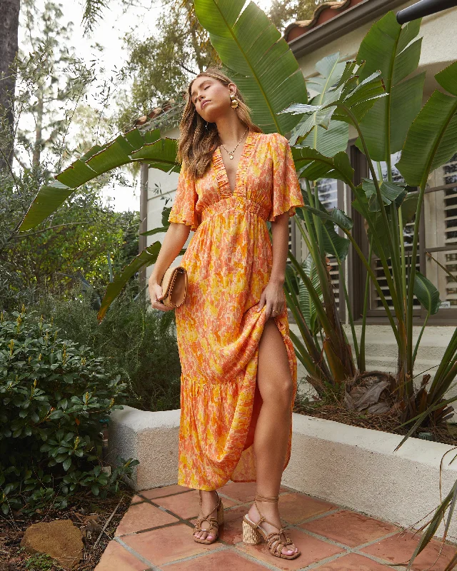 Lowest Prices Ginger Tropical Maxi Dress