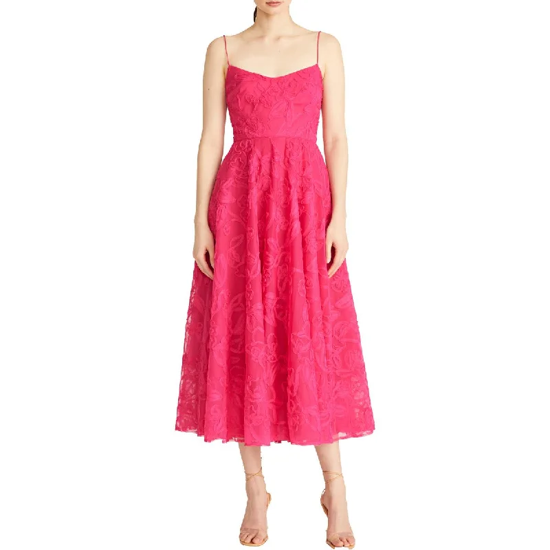 Big Discounts ML Monique Lhuillier Womens Lace Overlay Mid Calf Evening Dress