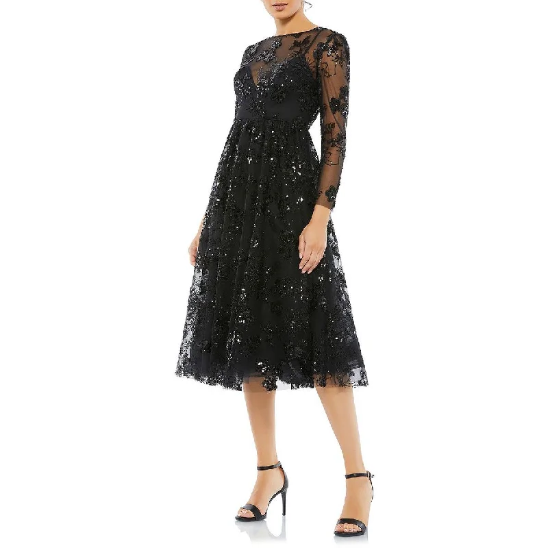 Discount Extravaganza Mac Duggal Womens Sequin Beaded Cocktail and Party Dress