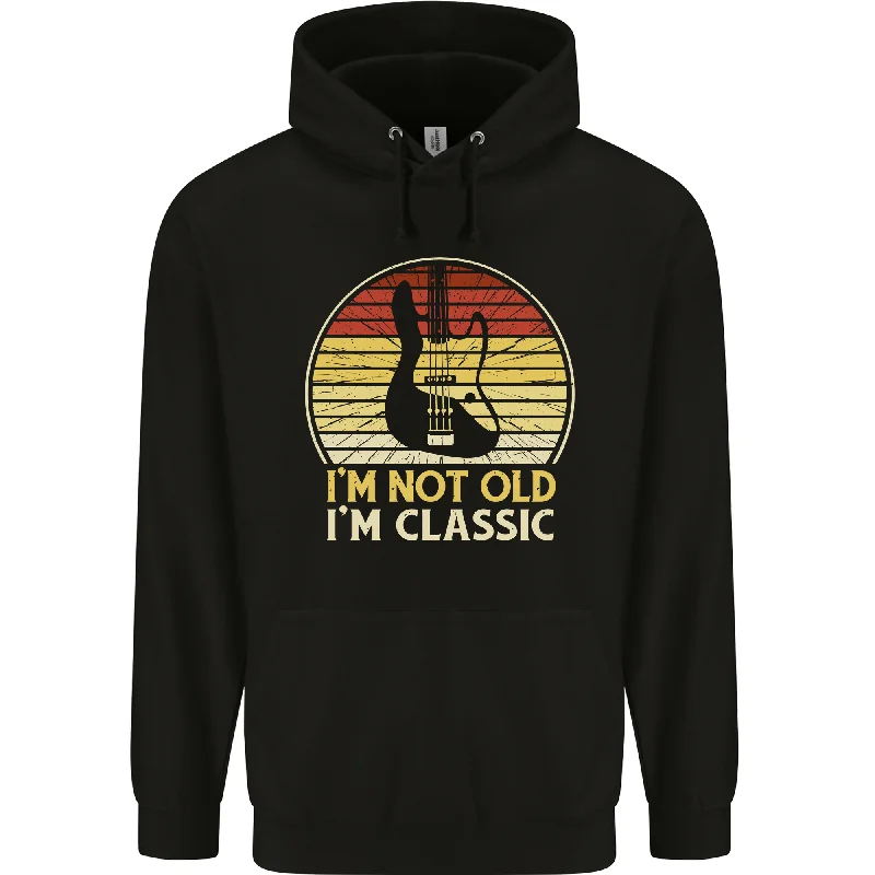 Can't Miss Im Not Old Classic Guitar Rock n Roll Punk Mens 80% Cotton Hoodie