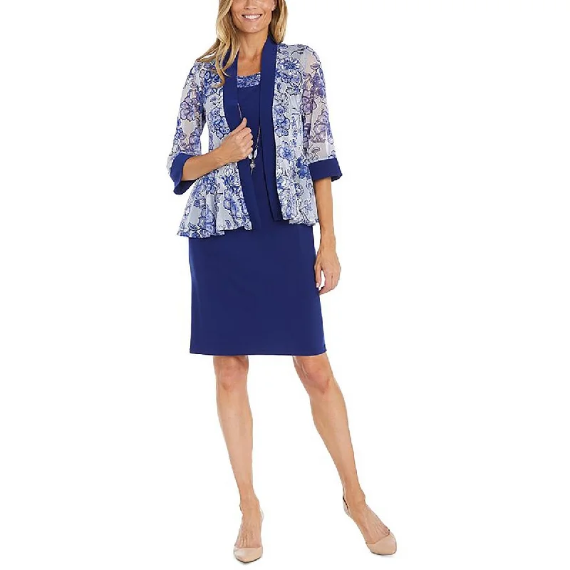 Buy Now R&M Richards Womens Floral Print Jacket Office Wear Two Piece Dress