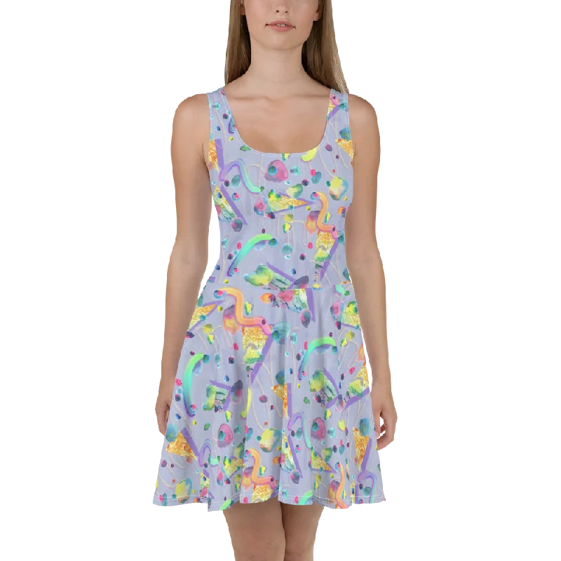 Reduced Prices Squiggle Stones Skater Dress