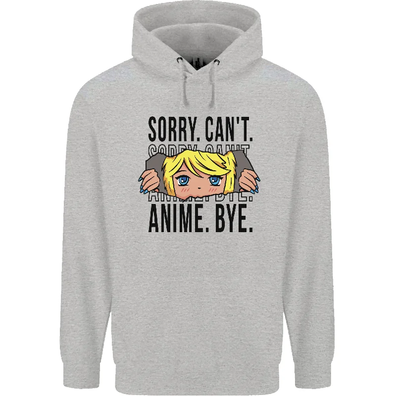 Mega Sale Sorry Cant Anime Bye Funny Anti-Social Mens 80% Cotton Hoodie