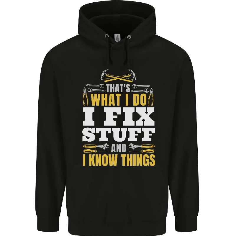 New Deals I Fix Stuff Funny Electrician Sparky Mechanic Mens 80% Cotton Hoodie