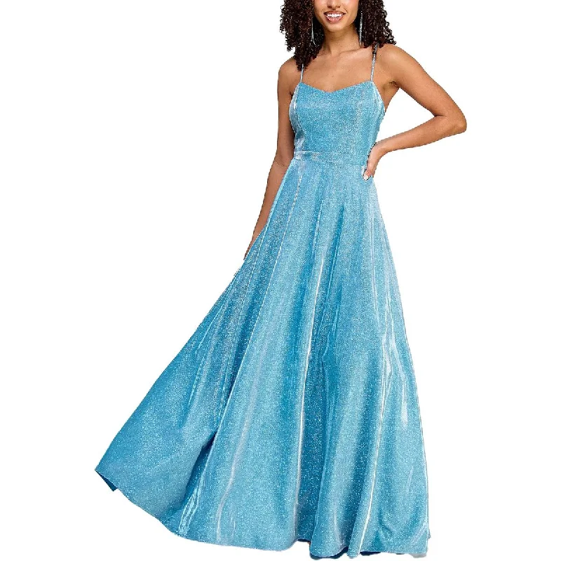Exclusive Savings City Studio Womens Juniors Shimmer Long Evening Dress