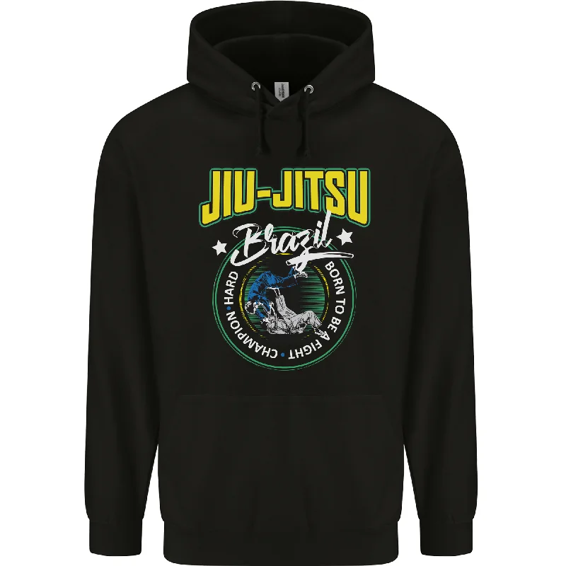 Midnight Madness Jiu Jitsu Brazilian MMA Mixed Martial Arts Mens 80% Cotton Hoodie