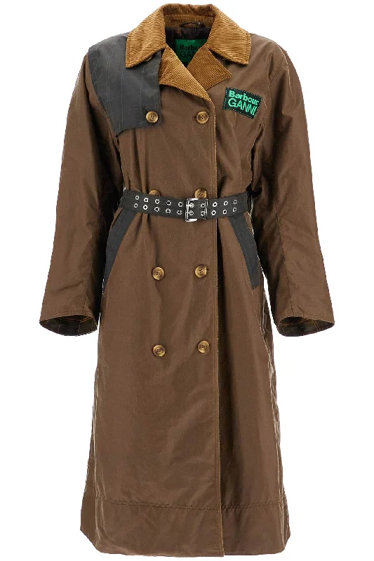 Deal of the Day Waxed Cotton Trench Coat  - Brown