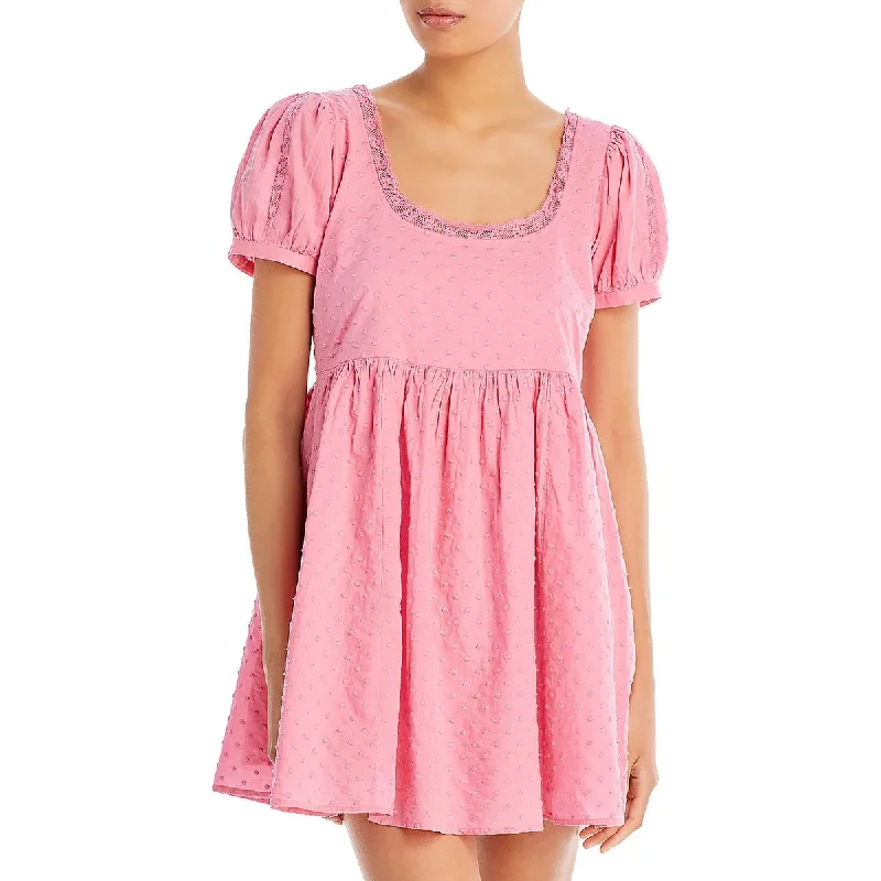 Final Markdown LoveShackFancy Womens Babydoll Mini Babydoll Dress