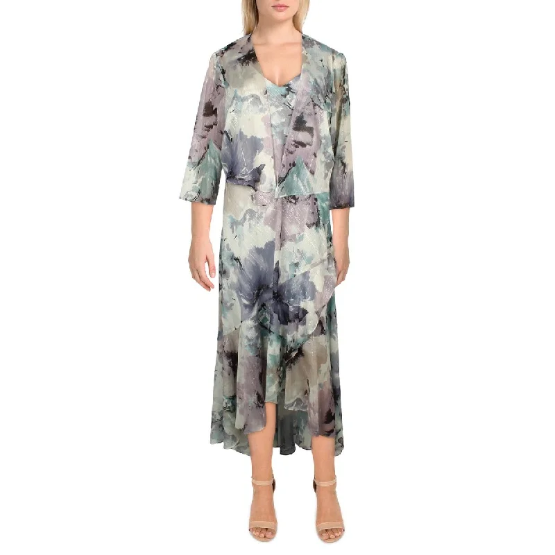 Deal of the Week R&M Richards Womens Metallic Printed Two Piece Dress