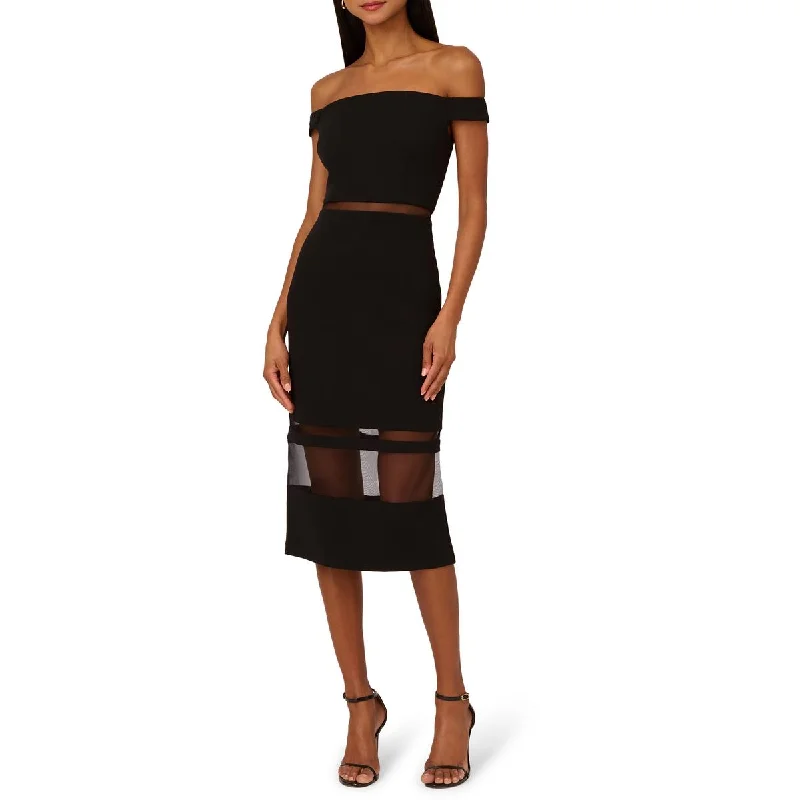 Online Exclusive Adrianna Papell Womens Knit Crepe Sheath Dress