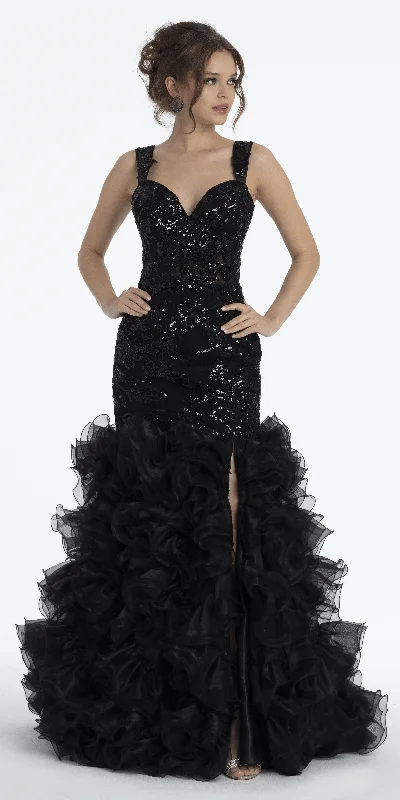 Doorbuster Deal Sweetheart Floral Sequin Organza Mermaid Dress