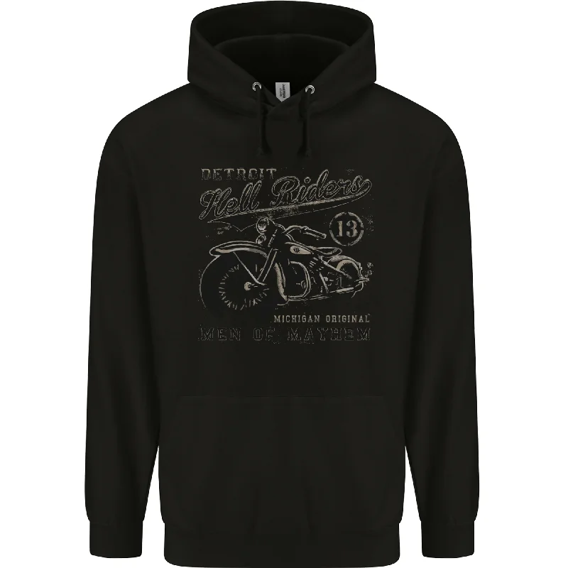 Best Seller Hell Riders Biker Motorbike Motorcycle Chopper Mens 80% Cotton Hoodie