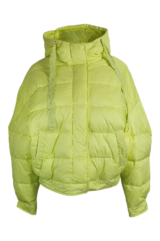 Reduced Prices SET Urban Deluxe Neon Yellow Down Free Cropped Puffer Jacket (UK 6 | US 4 | FR 36)